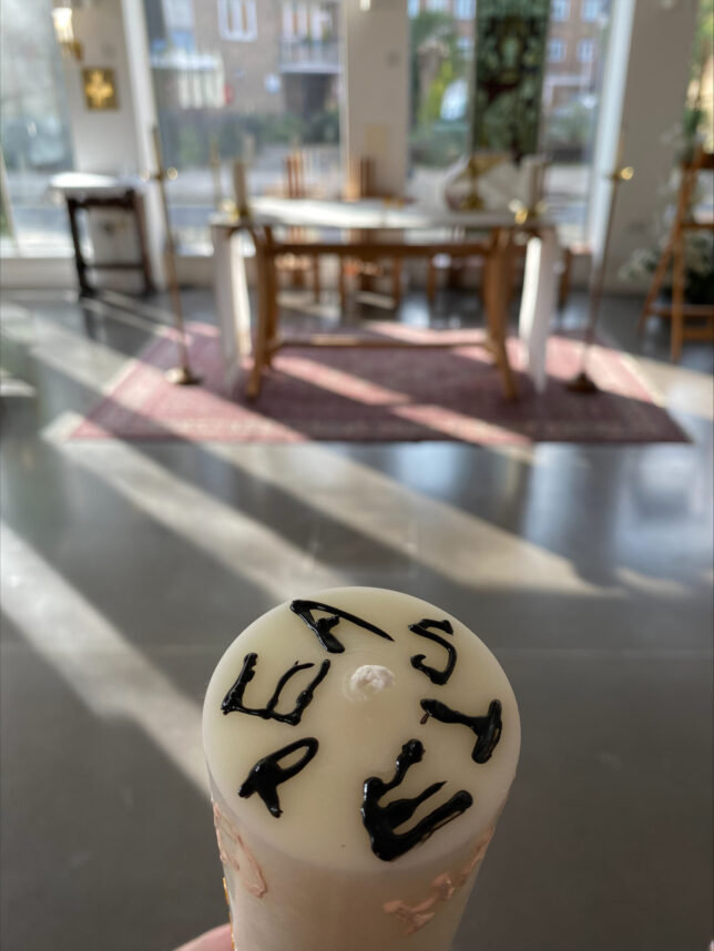 Easter Candle at St Hughs