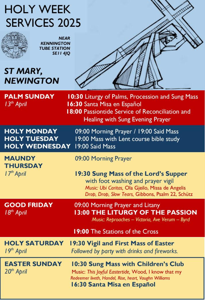 Holy Week at St Agnes & St Mary's